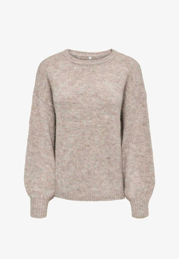 ONLY ONLNELLIE O NECK - Jumper - mocha meringue