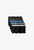 Calvin Klein Underwear LOW RISE TRUNK STRETCH 5 PACK  - Trunks - black/poseidon blue/olive night/convoy