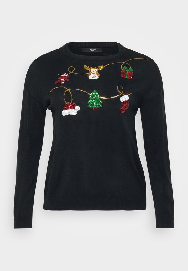 Vero Moda Curve Knitted VMCGLITTER Knitted - Jumper - black