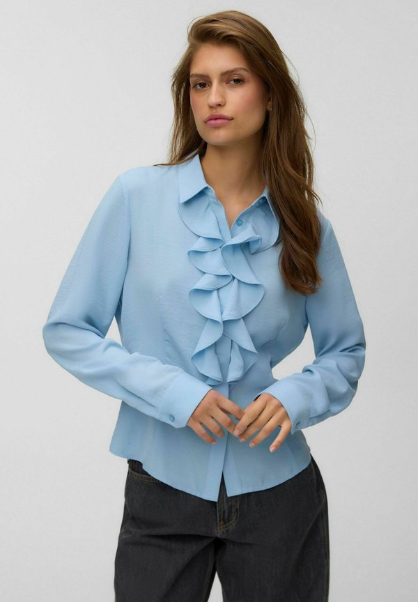 Vero Moda SHIRT AWBIZZY SHIRT - Button-down blouse - cashmere blue