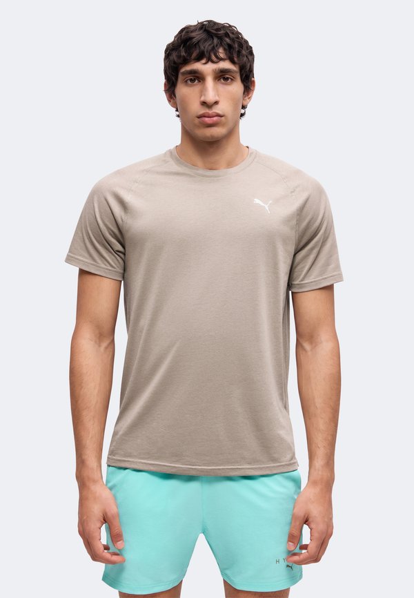 Puma PWRTRAIN TRIBLEND TEE - Sports T-shirt - mouse gray