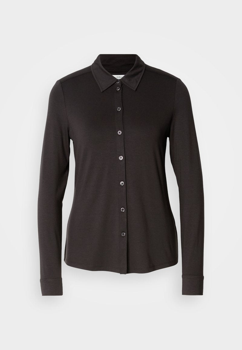 BLOUSE LONG SLEEVE COLLAR BUTTON PLACKET Media 1