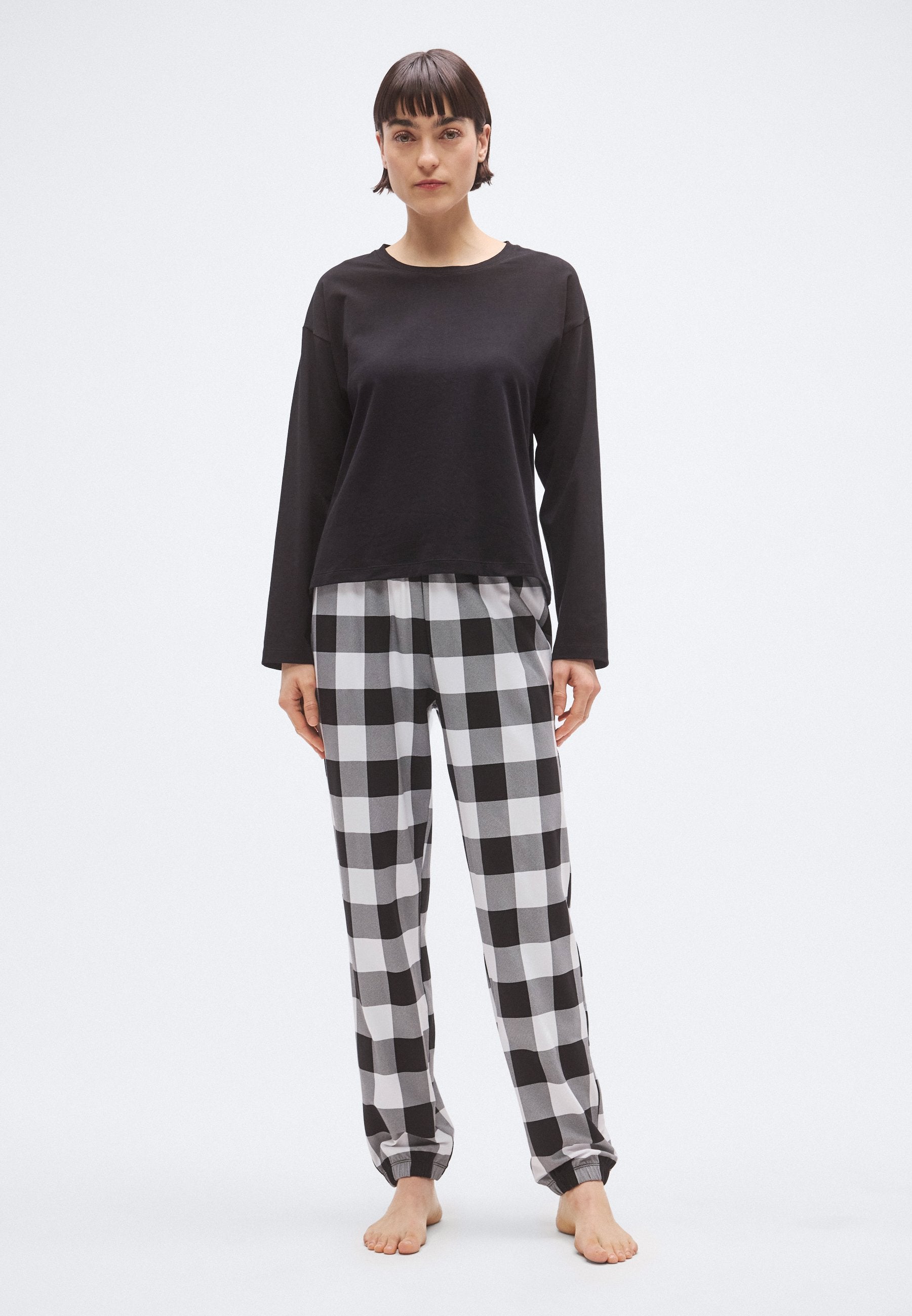 Anna Field COTTON PRINTED CHECK NIGHTWEAR SET