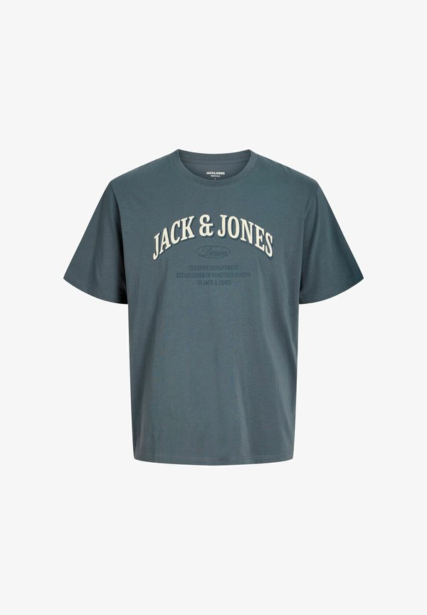 Jack & Jones JJEDENVER LOGO TEE SS O-NECK SN PLS - Print T-shirt - turbulence