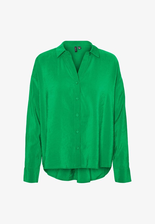Vero Moda VMQUEENY LS WVN GA N - Button-down blouse - bright green
