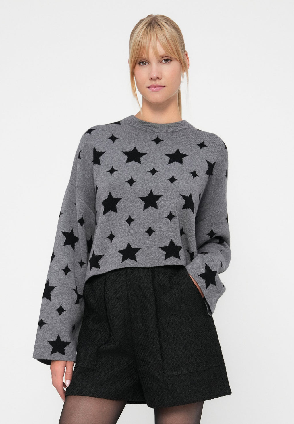 Noisy May NMSHYLA L/S O-NECK KNIT FWD DD