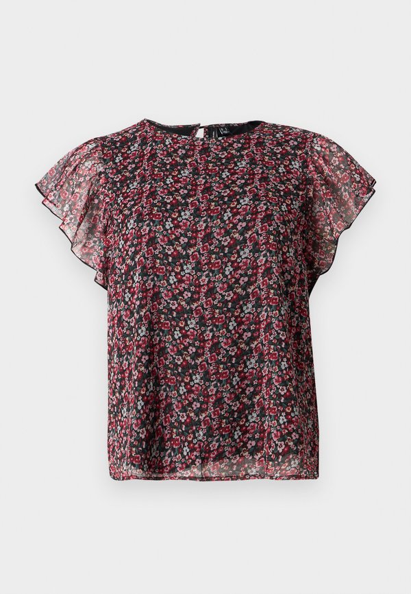 Vero Moda VMSMILLA FRILL O NECK - Blouse - black