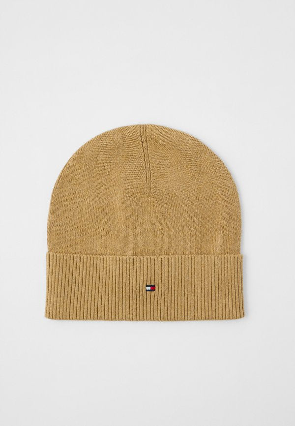 Tommy Hilfiger TH FLAG LIGHTWEIGHT BEANIE WITH CASHMERE - Beanie - driftwood taupe