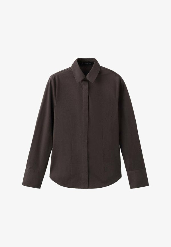 Mango Button-down blouse - brown