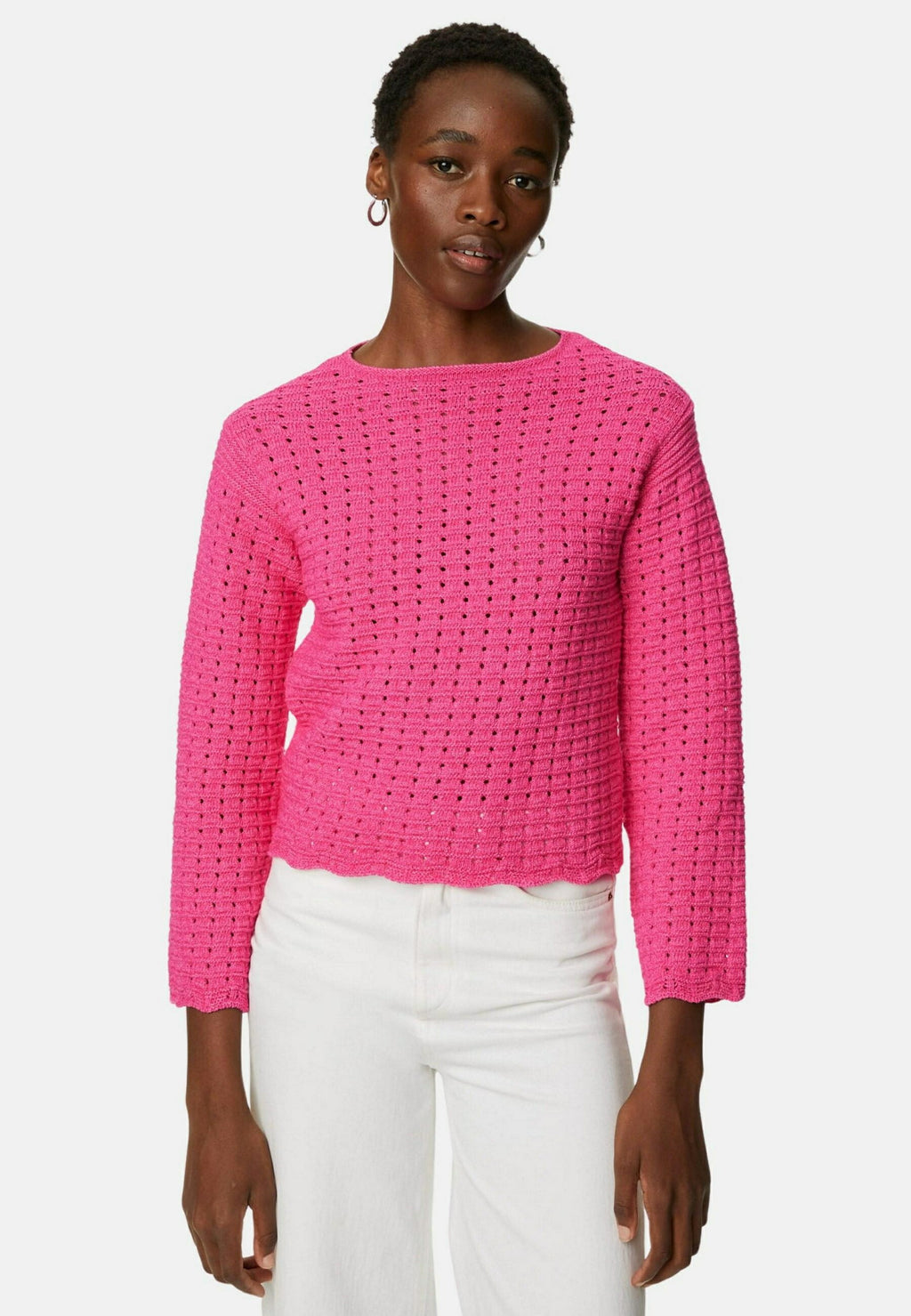 Marks & Spencer TEXTURED CREW NECK KNITTED