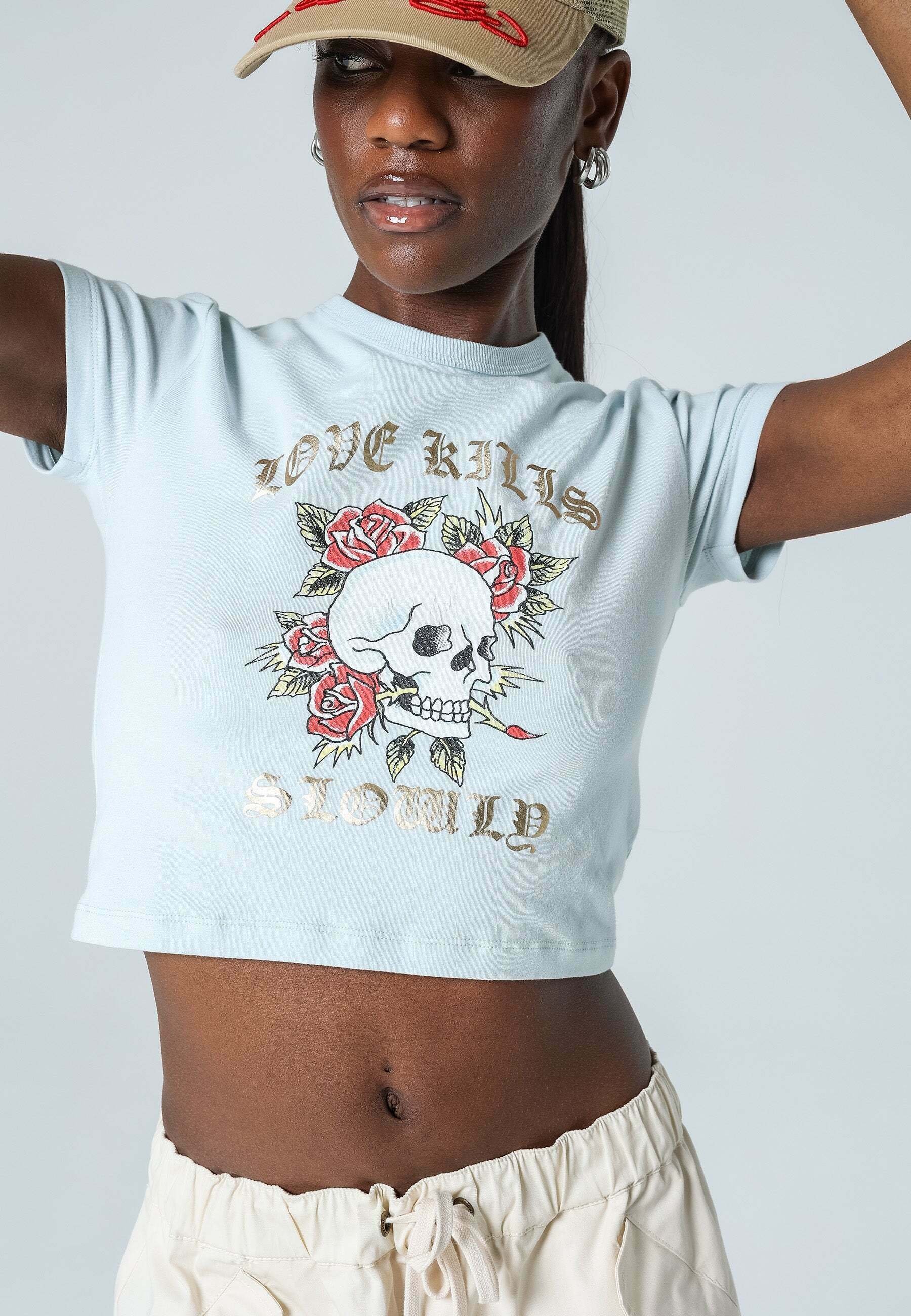 Ed Hardy SKULL-KILLS-SLOW CROPPED
