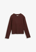 TOM TAILOR PULLOVER CROPPED MIT STEHKRAGEN - Jumper - dark pecan brown melange