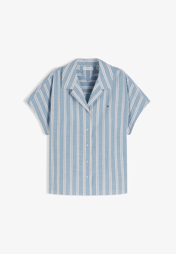 Tommy Hilfiger Button-down blouse - liquorice/breeze blue