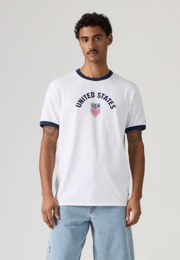Levi's® FOOTBALL RINGER - Print T-shirt - red white blue