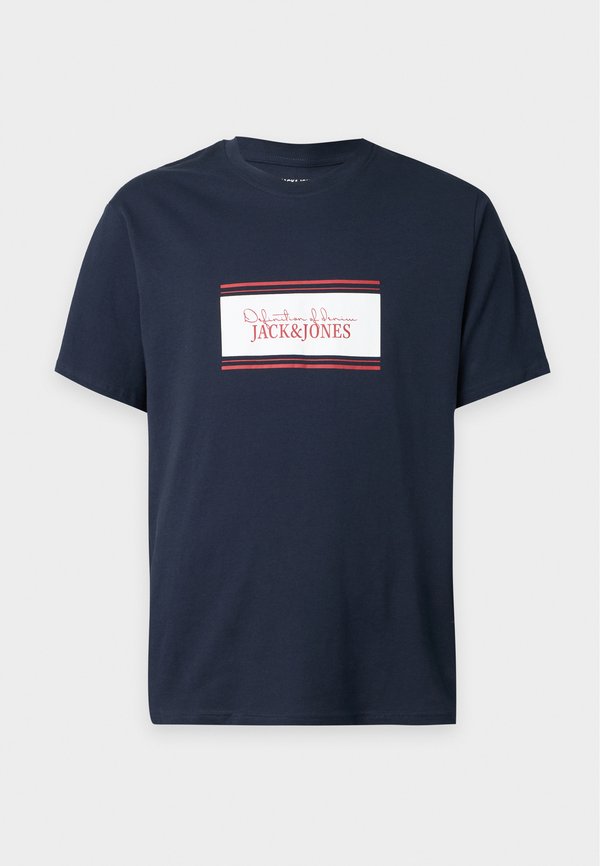 Jack & Jones JJBUSTER TEE CREW NECK  - Print T-shirt - navy blazer