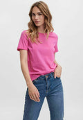 Vero Moda VMPAULA SS NOOS - Basic T-shirt - shocking pink