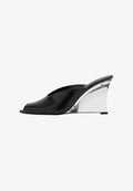 Mango Heeled mules - black