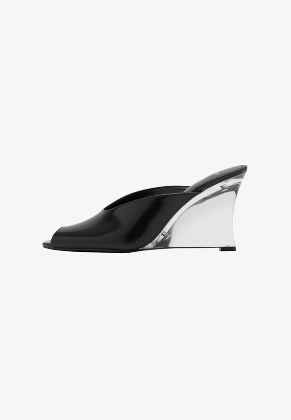 Mango Heeled mules - black