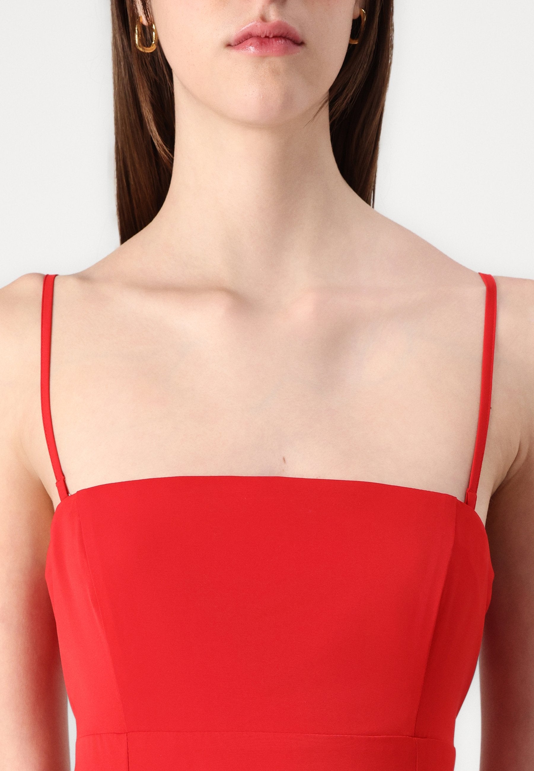 Abercrombie & Fitch Godet Clasp-Back Midi Dress