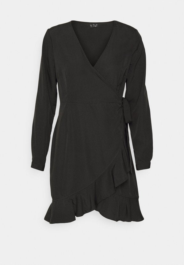 Vero Moda Petite VMHENNA WRAP FRILL DRESS