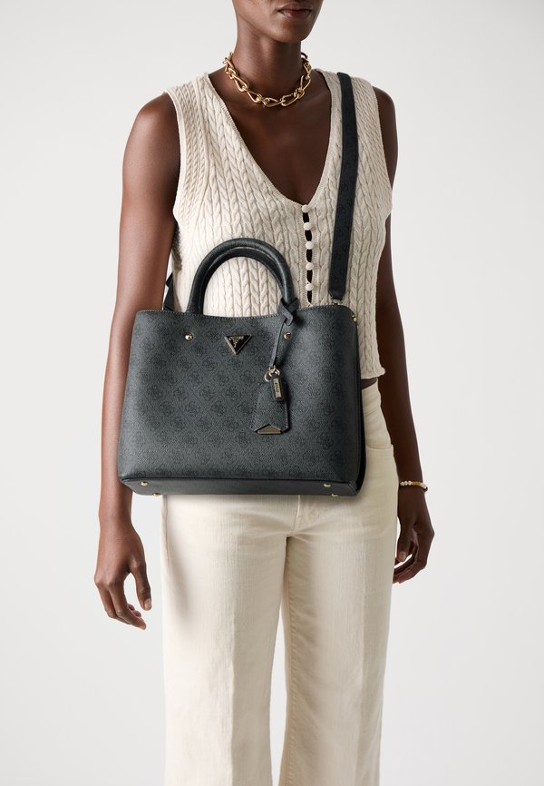 Guess MERIDIAN II GIRLFRIEND SATCHEL - Handbag - coal
