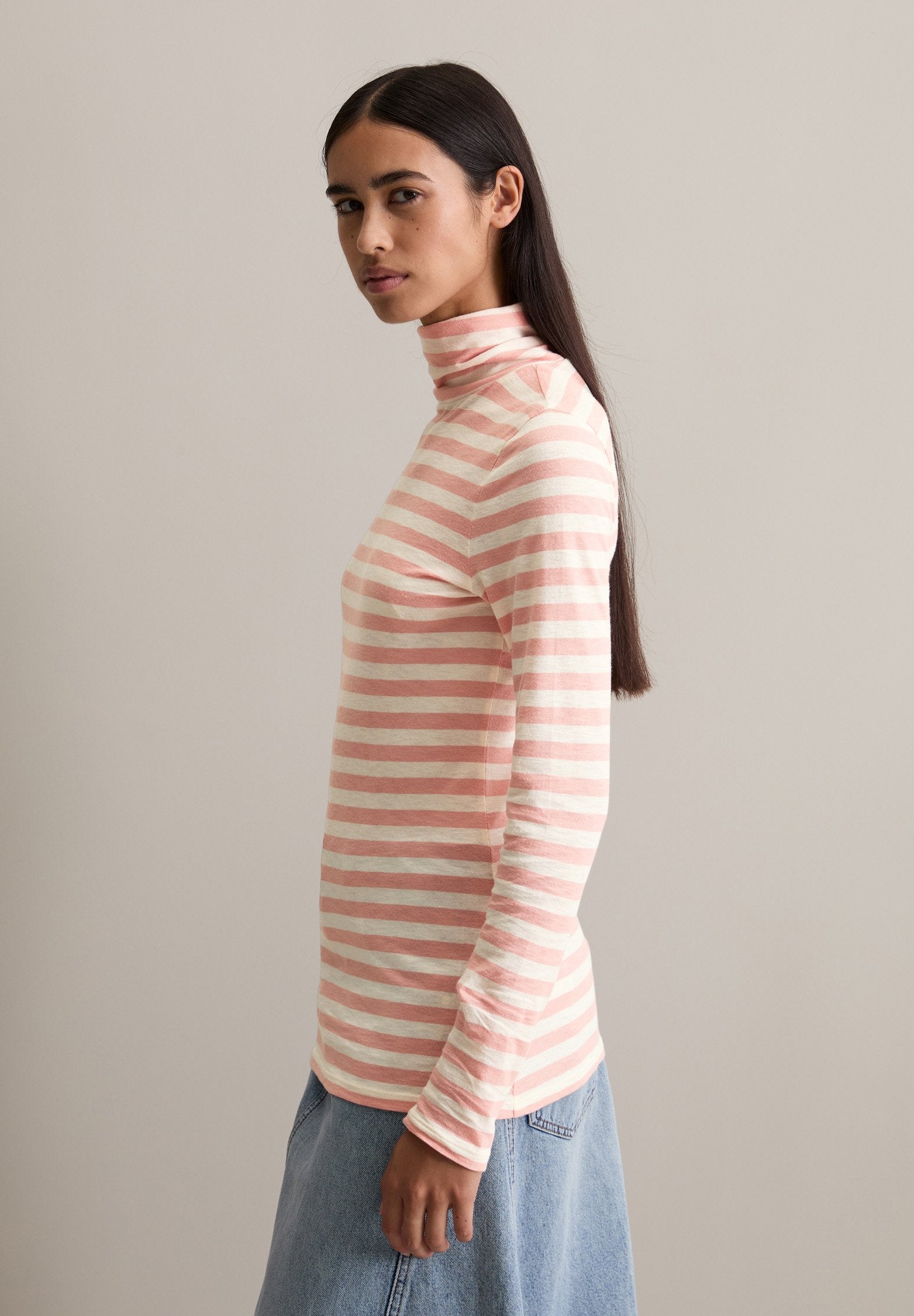 Marc O'Polo DENIM TURTLENECK STRIPES