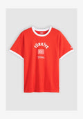 Levi's® FOOTBALL RINGER - Print T-shirt - orange