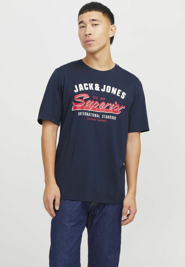 Jack & Jones Logo - Print T-shirt - sky captain