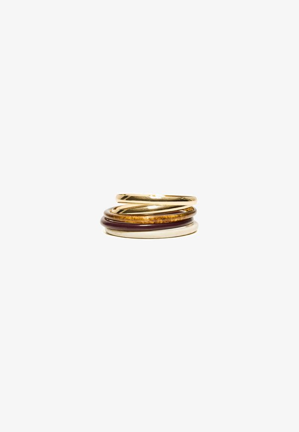 Bershka RESIN BRACELET 5 PACK - Bracelet - dark brown