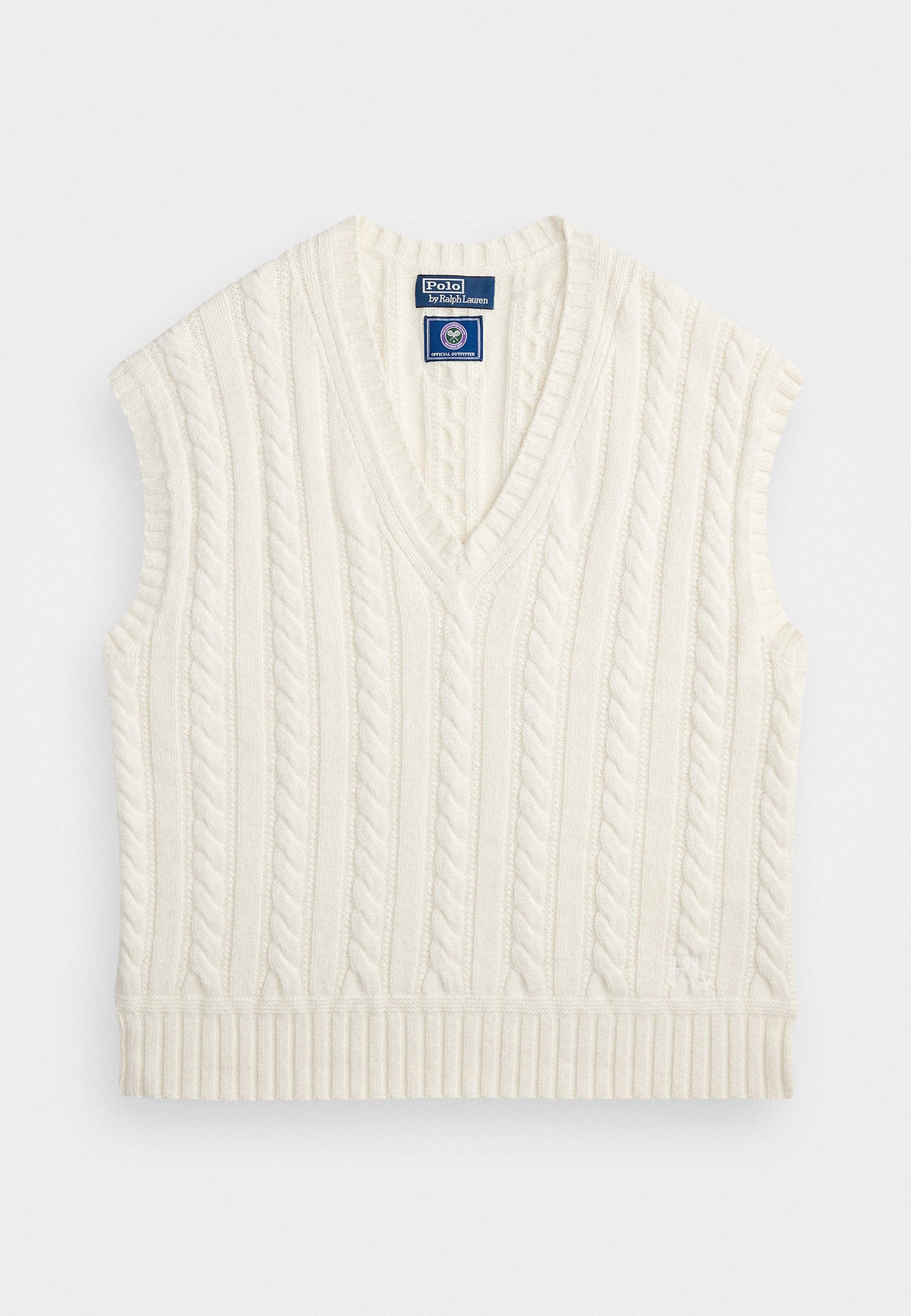 Polo Ralph Lauren WIMBLEDON CABLE CASHMERE BLEND VEST