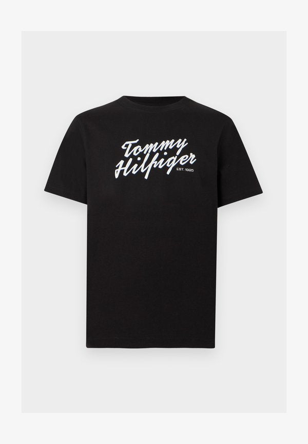 Tommy Hilfiger SUMMER TEXT GRAPHIC TEE - Print T-shirt - black