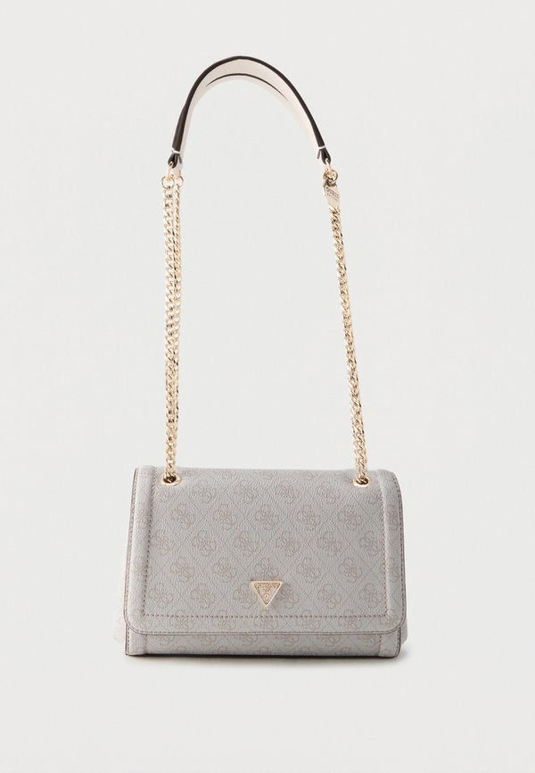Guess NOELLE XBODY FLAP - Cross body bag - bone