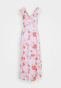 VILA VIRILLA V NECK FRILL ANKLE DRESS