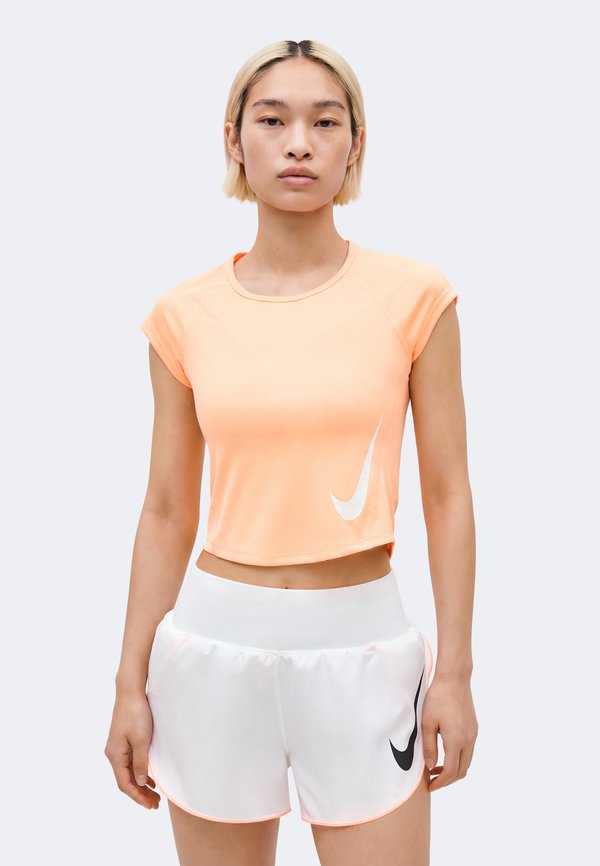 Nike Performance TEMPO RUN - Sports T-shirt - orange pulse/photon dust/white