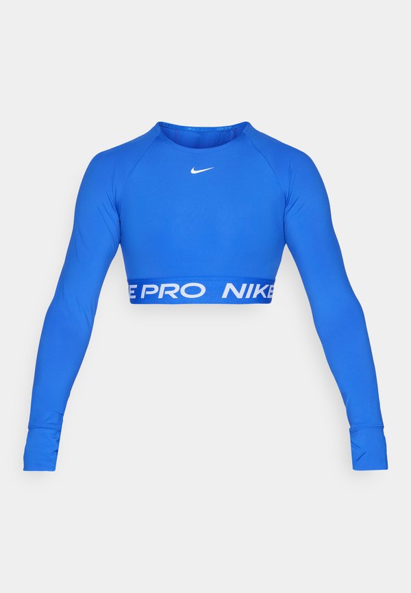 Nike Performance NIKE PRO DF 365 CROP LS - Long sleeved top - hyper royal/white