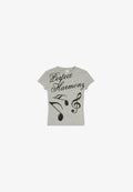 Bershka SHORT SLEEVE PRINT T-SHIRT - Print T-shirt - dark grey