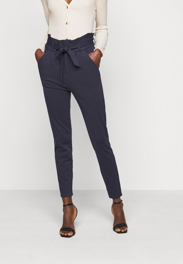 Vero Moda Tall VMEVA PAPERBAG - Trousers - night sky