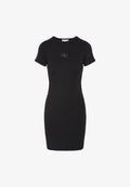 Calvin Klein Jeans MONOLOGO DRESS - Jersey dress - black