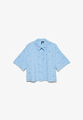 Vero Moda VMELIZA - Button-down blouse - blue
