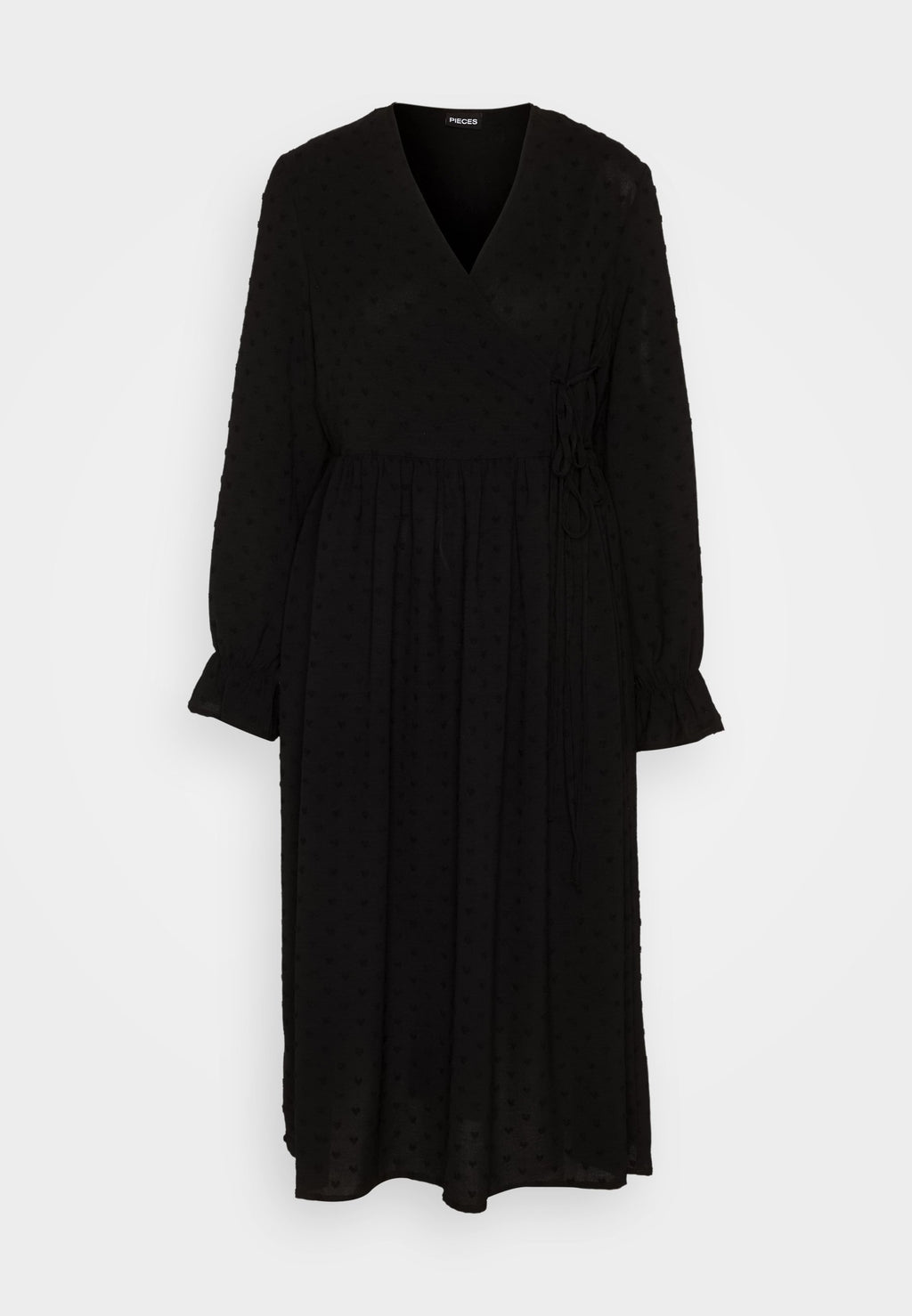 Pieces PCJOURNI HEART WRAP MIDI DRESS