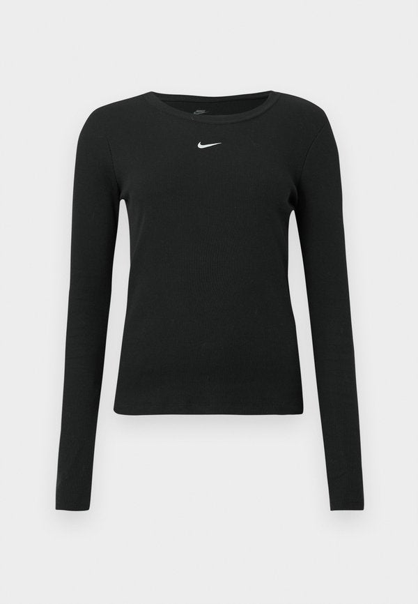 Nike Sportswear TEE - Long sleeved top - black/white