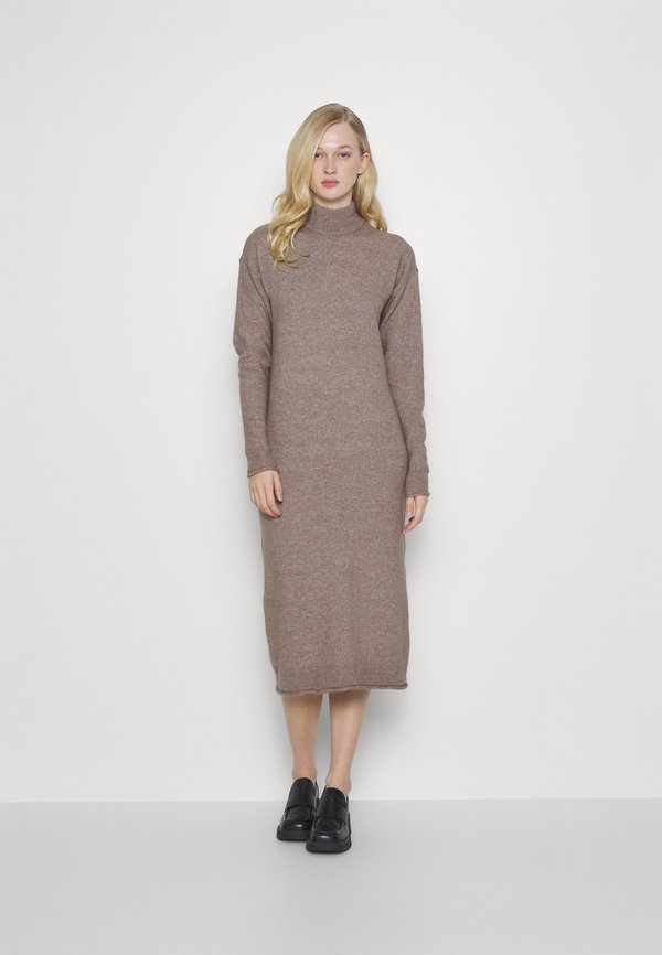 Vero Moda Tall VMKADEN CALF DRESS - Jumper dress - brown lentil melange
