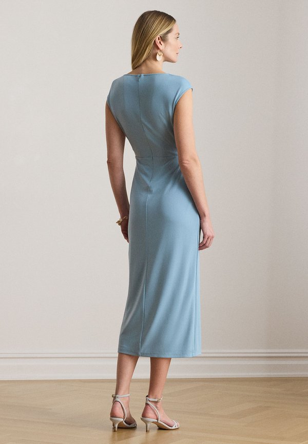 Lauren Ralph Lauren PLEATED JERSEY CAP-SLEEVE DRESS