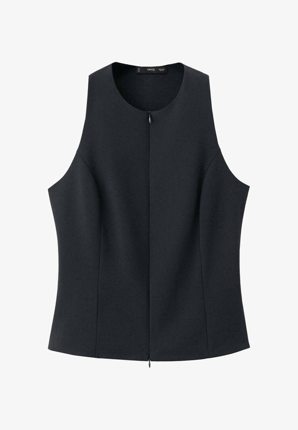 Mango ADULT - Waistcoat - dark blue
