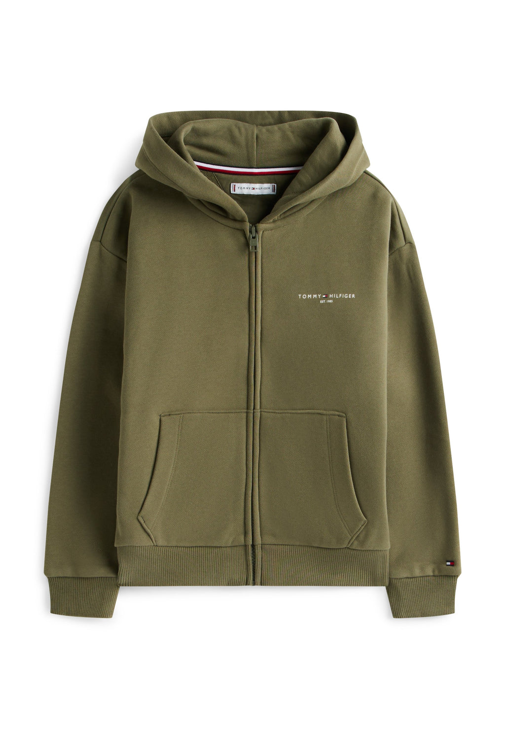 LOGO BRUSHED FLEECE ZIP-THRU HOODY Media 1