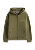 LOGO BRUSHED FLEECE ZIP-THRU HOODY Media 1
