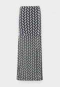 ONLY ONLMELECO LONG SKIRT - Maxi skirt - cloud dancer/navy blazer