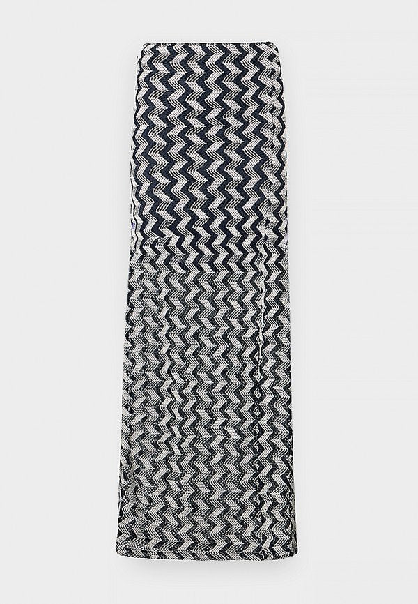 ONLY ONLMELECO LONG SKIRT - Maxi skirt - cloud dancer/navy blazer