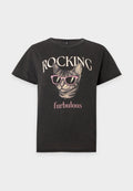 ONLY ONLLUCY BOXY - Print T-shirt - black