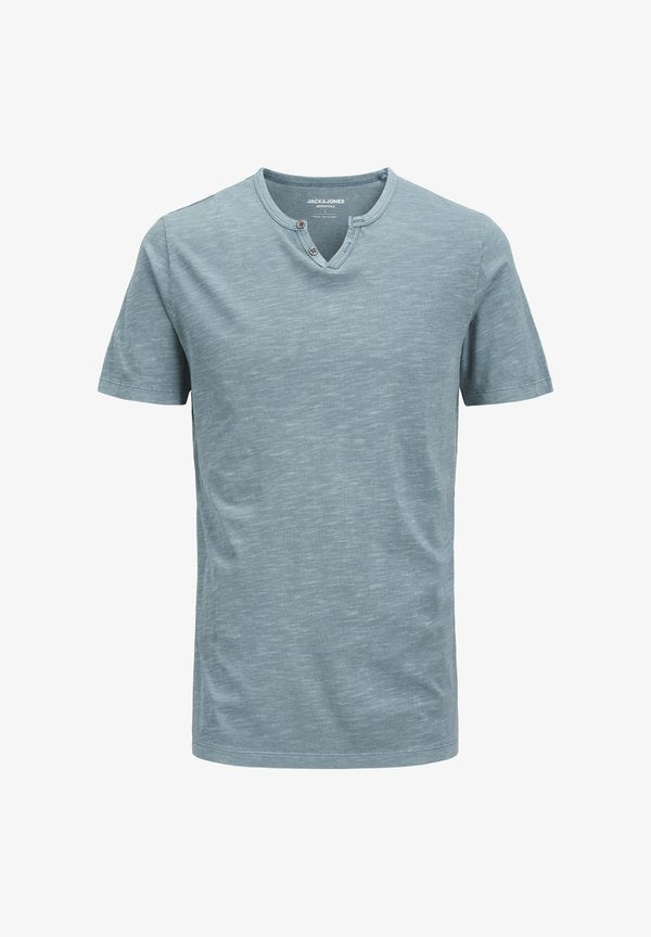 Jack & Jones JJESPLIT NECK TEE SS NOOS - Basic T-shirt - oceanview
